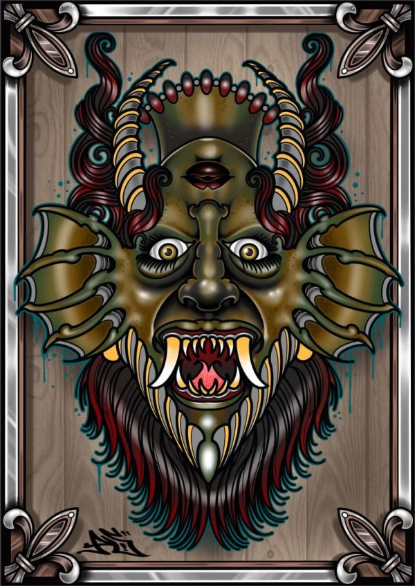 Demon Mask by Pete Sokura